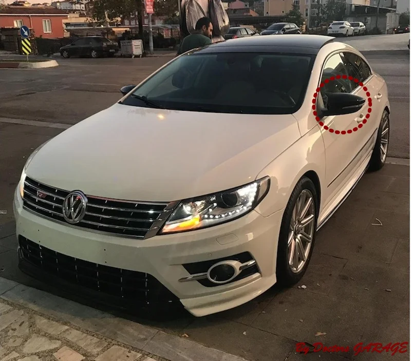 Couvercle de rétroviseur chauve-souris pour Volkswagen Passat CC Piano, couvercle d'aile noir brillant, Kit de carrosserie, accessoire de style automobile modifié