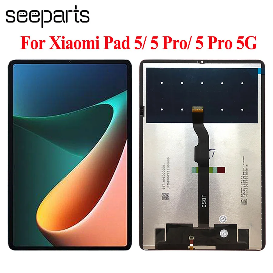 

Высококачественный ЖК-дисплей для Xiaomi Pad 5/Pad 5 Pro/5G, дигитайзер сенсорного экрана в сборе, запасные части для экрана