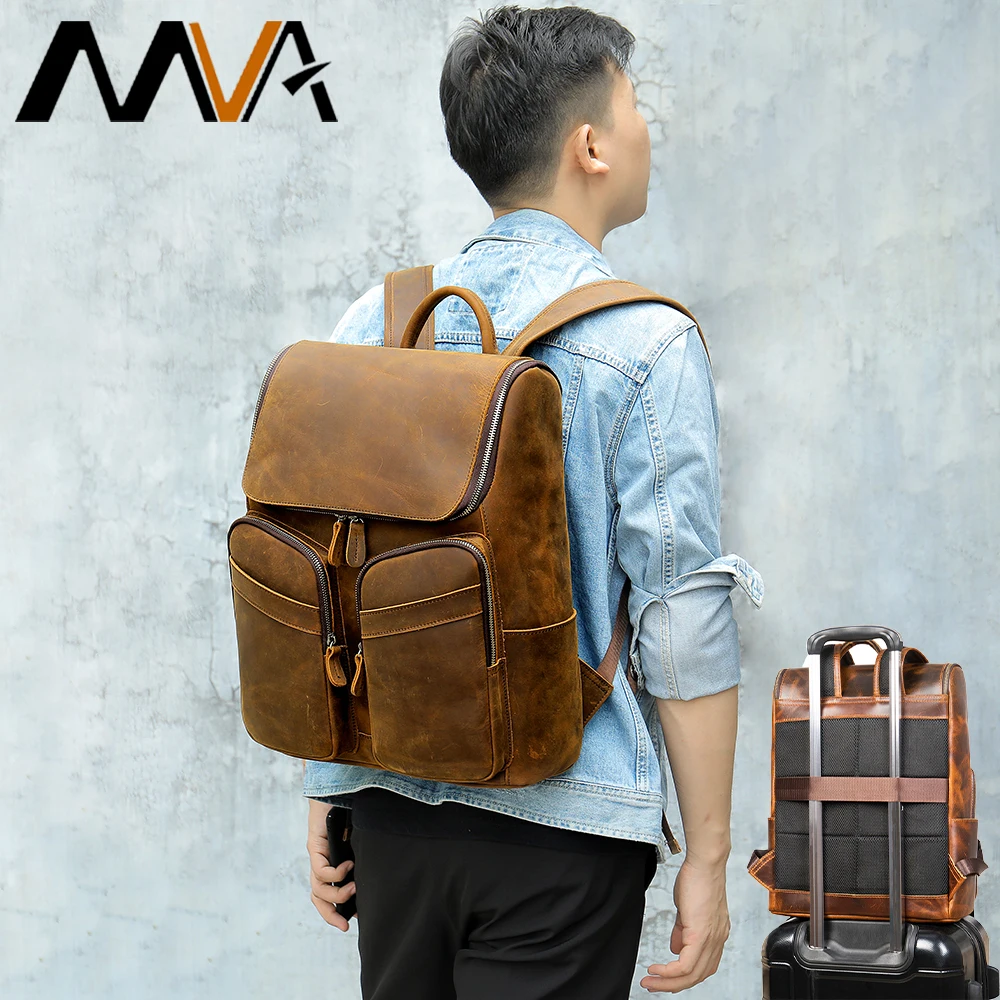 

MVA Men Backpack Luxury Weekend Work Travel Back Pack Male Waterproof 15.6 Inch Laptop Anti Theft Business Backpacking Pack 7422