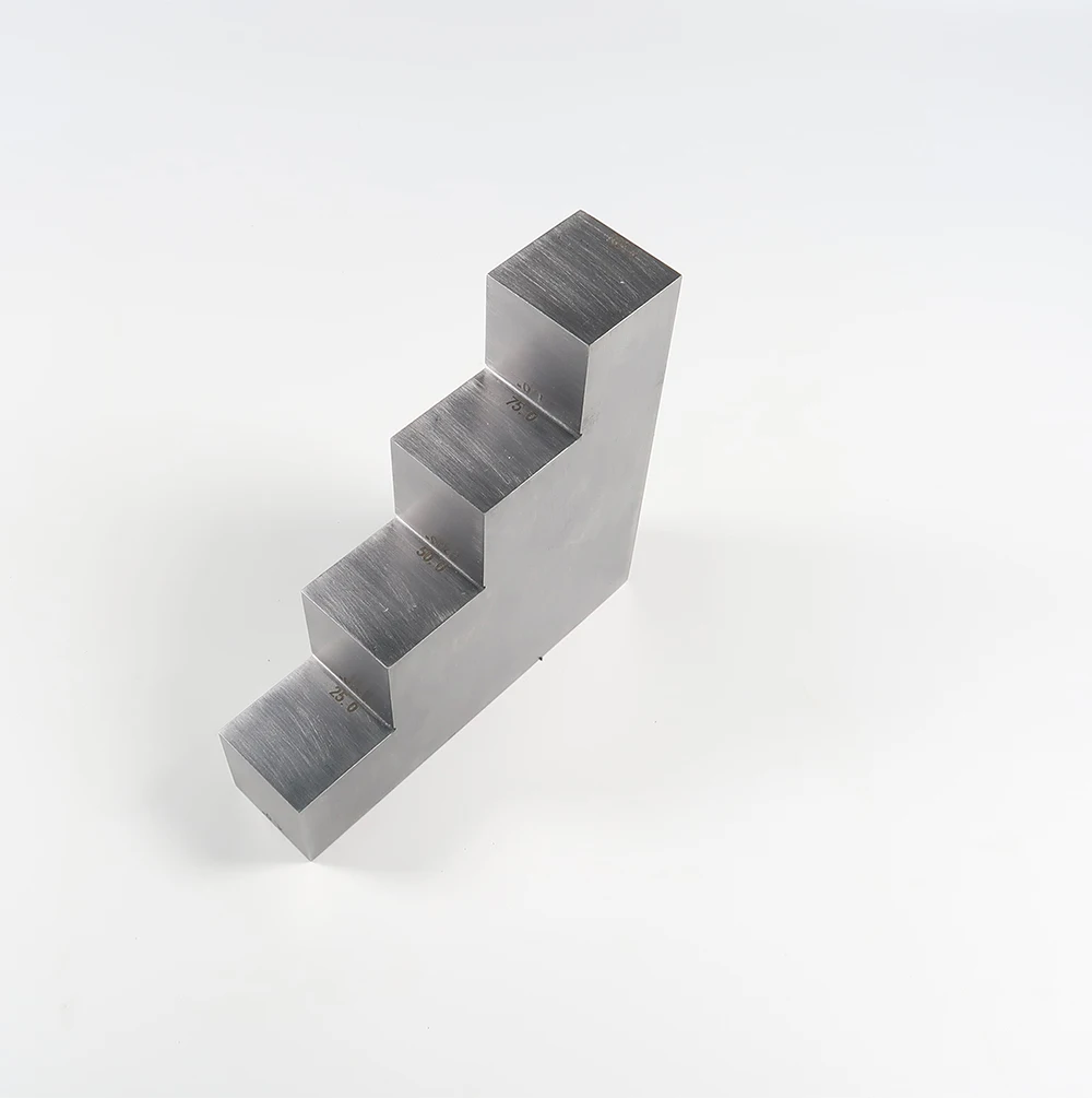 BLOCO DE CALIBRACIÓN TIPSY STEP NDT espesor 25 50 75 100 mm, bloque de prueba de 4 pasos