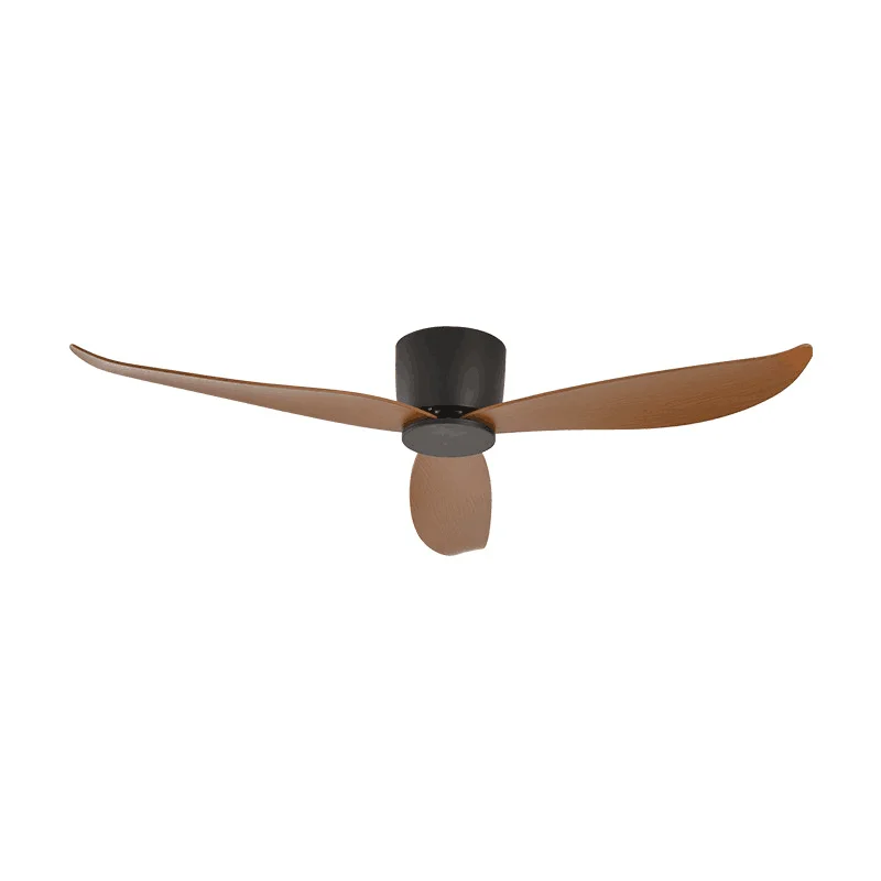 44 52 Inch Simple Nordic Ceiling Fans Without Light Dark Wood Color ABS Blades Deraction Fans For Home Remote Control 90-240V