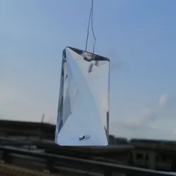 Camal 2PCS Clear K9 50mm Faceted Rectangle Crystal Pendant Lamp Prism Lighting Part Chandelier Suncatcher Hanging Home Decor