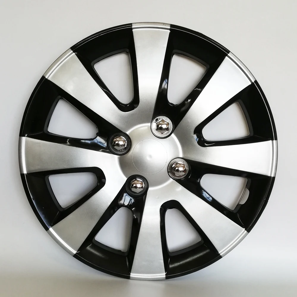 15 Inch Wheel Cap For Peugeot 307 301 308 206 207  Black Silver Hub caps Wheel Cover 4 Pieces Unbreakable Hubcap G-505