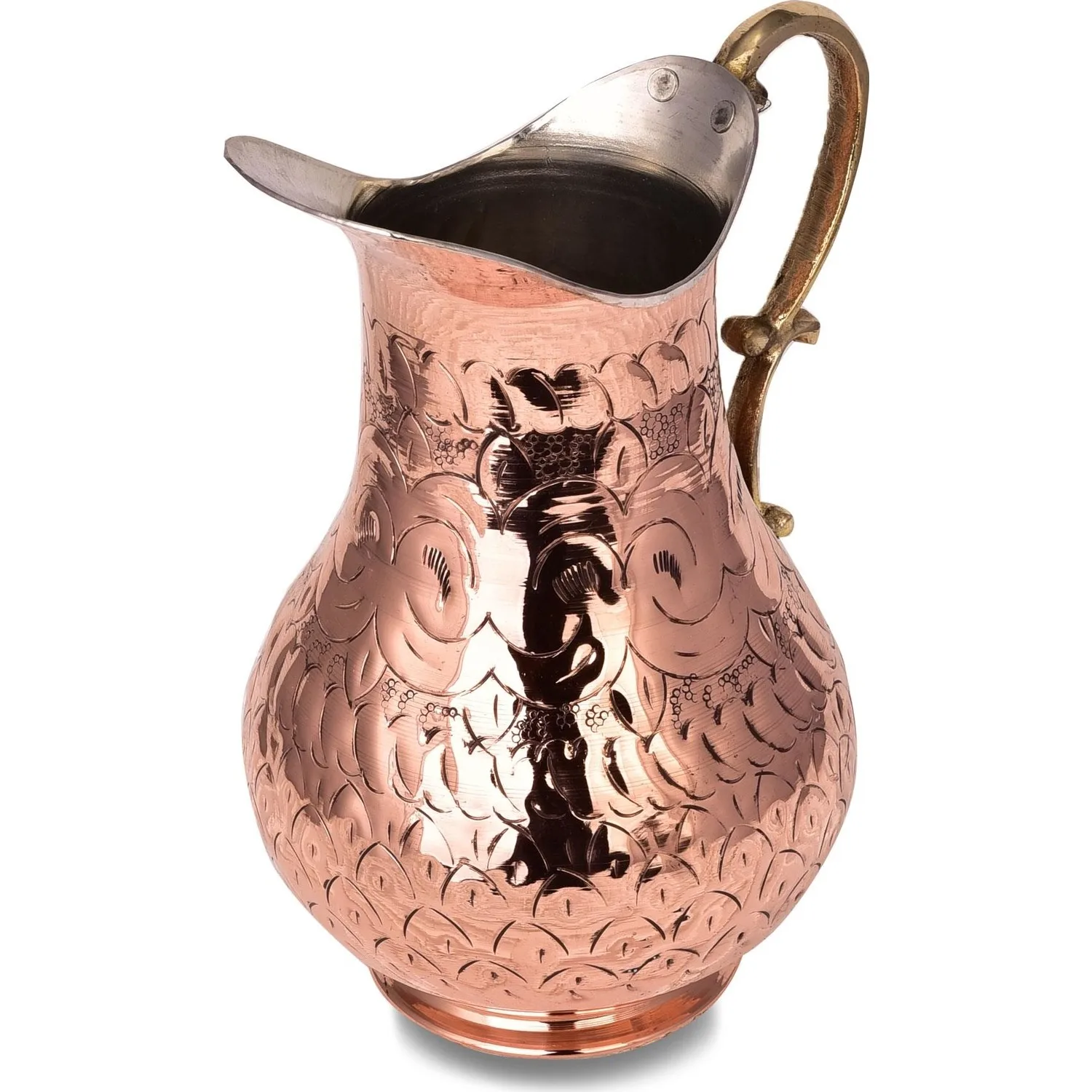 Copper Jug 2000ML Hand Engraved Anatolian Jug Handmade Copper Jug Made in Turkey