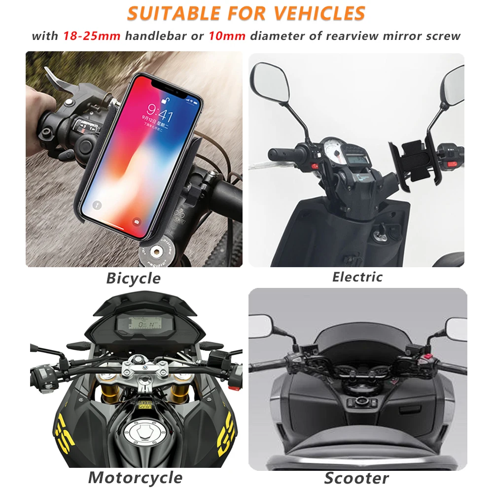 Mobile Phone Holder Aluminum For Honda SH125i SH150i SH 125i 150i SH125 SH150 2006-2021 2018 2019 2020 Motorcycle Accessories