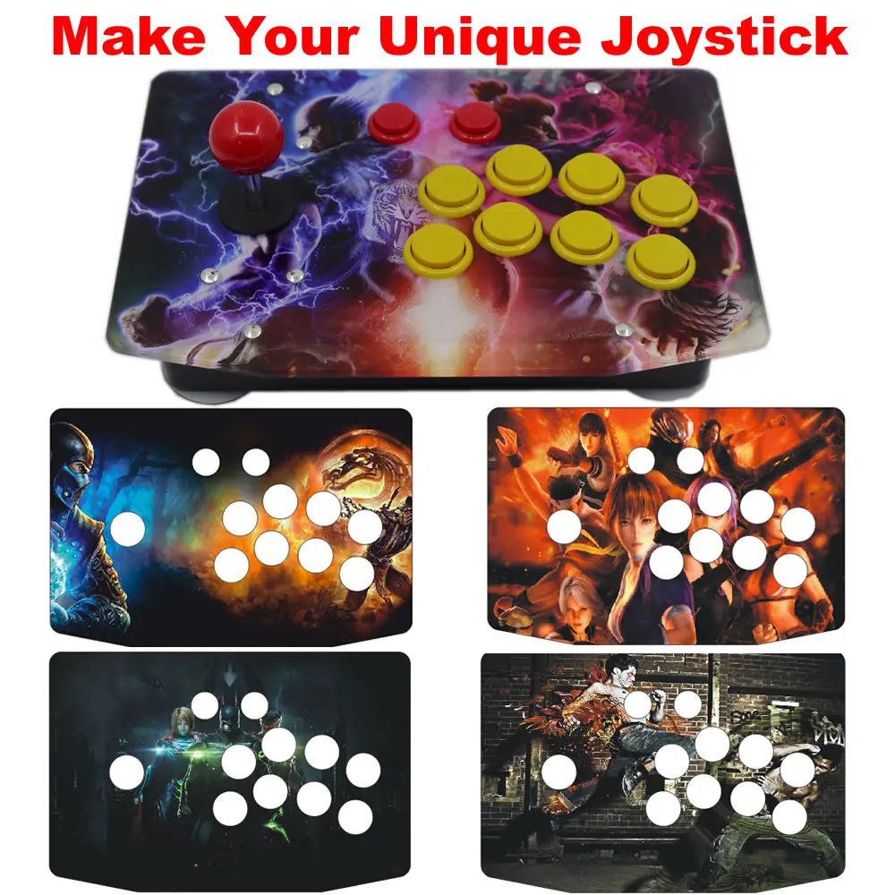 

RAC-J500S 10 Buttons Arcade Joystick USB Wired Acrylic Artwork Panel For PC