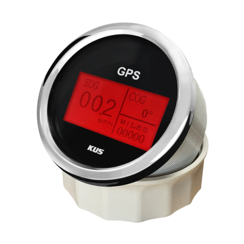 KUS Waterproof 85mm Car Marine Digital GPS Speedometer Tripmeter  with Red Yellow Backlight 9-32V