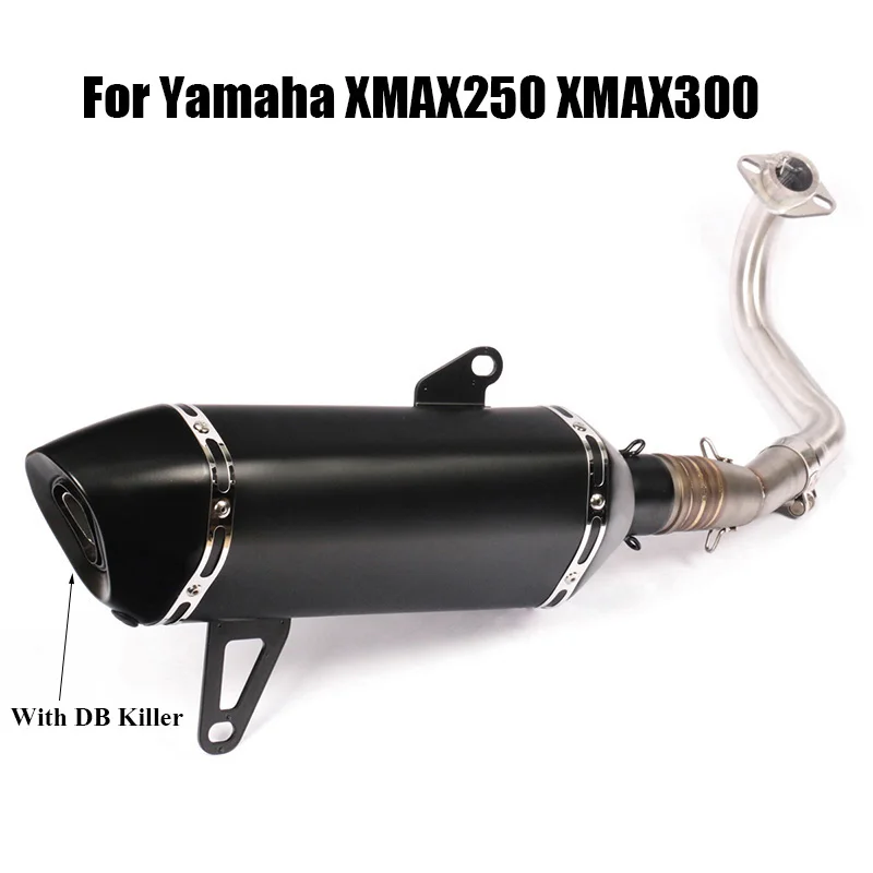 Motorcycle XMAX250 XMAX300 Exhaust System Tip Muffler with DB Killer Silencer Header for Yamaha XMAX250 XMAX300 2017 2018 2019