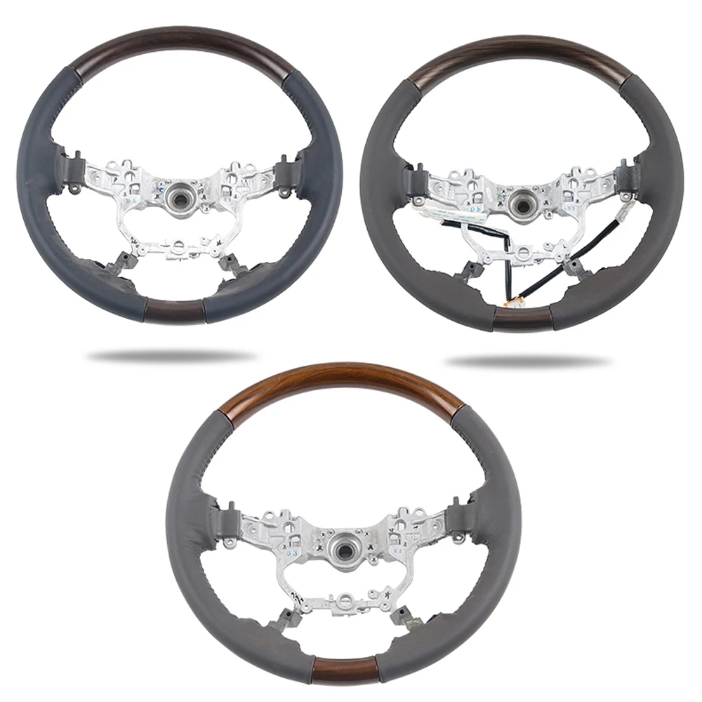 Steering Wheel Land Cruiser 200 Leather Wooden For Toyota FJ200 LC200 2016 2017 2018 2019 2020 Accessories