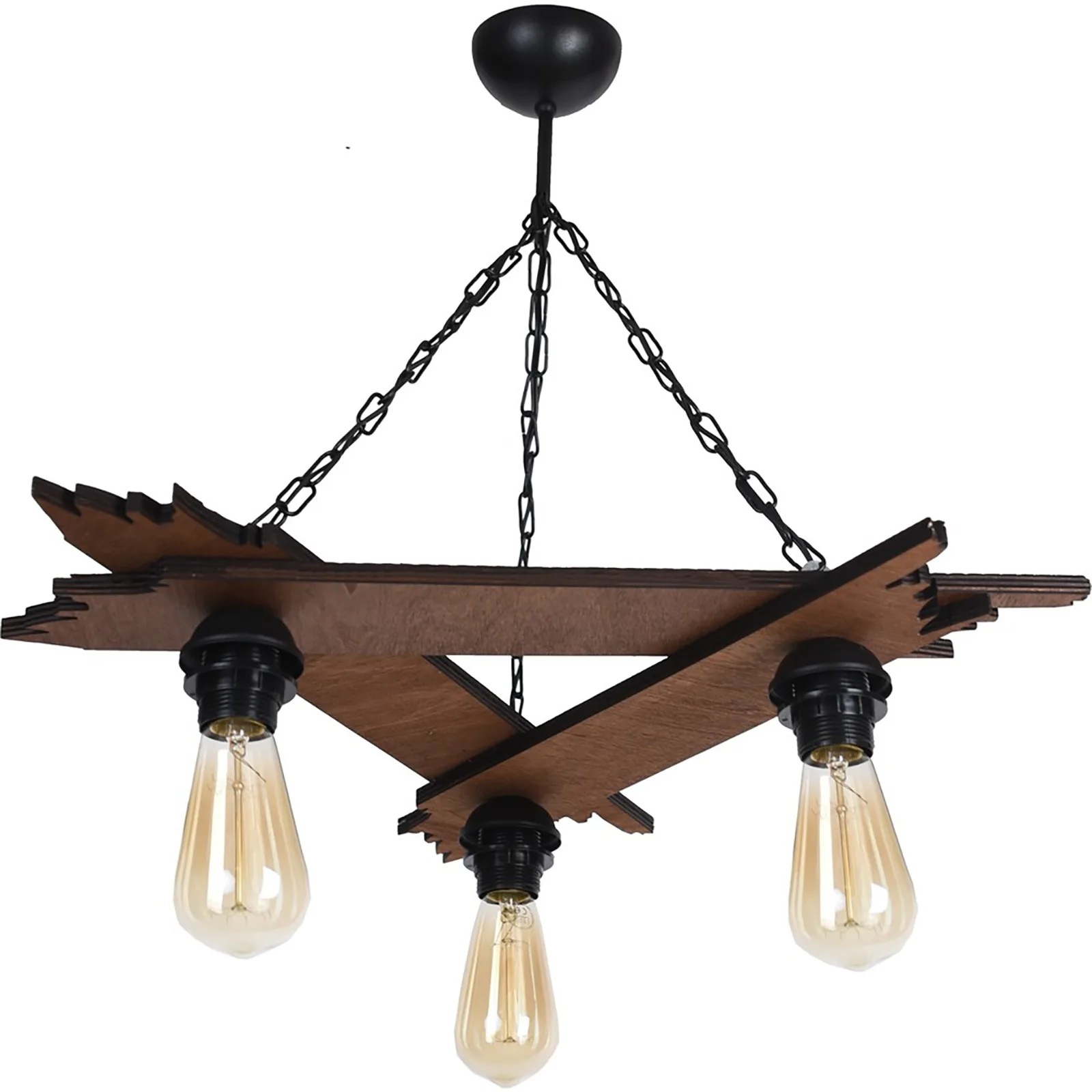 Rustic PCs Set Wooden Chandelier Roped Wooden Chandelier garden lighting living room, hall, kitchen lighting modern design