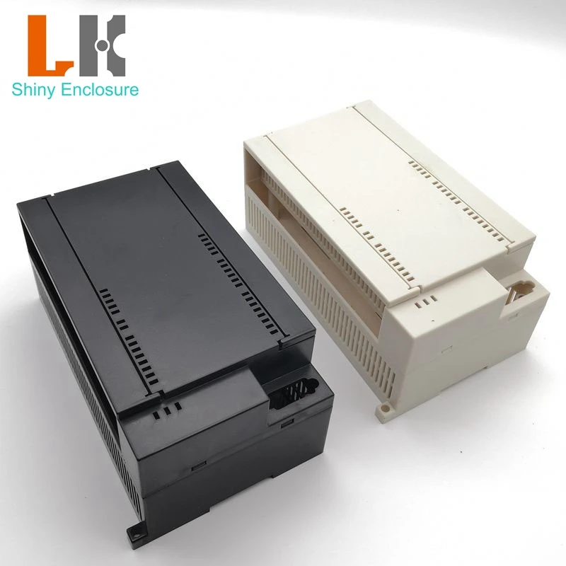 

Free Shipping 1PC LK-PLC18 Custom Din Rail Enclosure Plastic Electrical Instrument Project Cable Junction Box 179x100x77mm