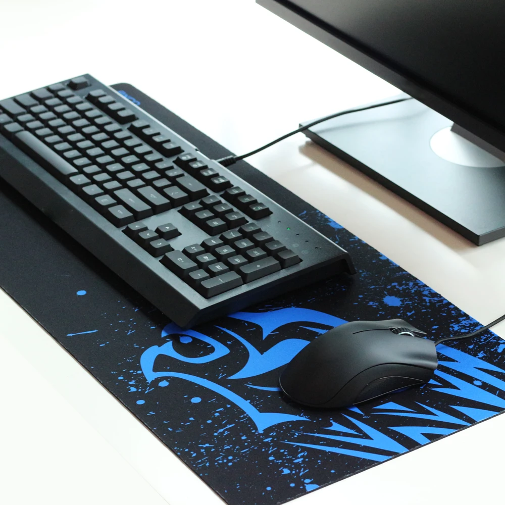 EXCO Large Gaming Mouse Pad Desk Mat Non-Slip Rubber PC Mouse Mat Smooth Cloth Surface Keyboard Desk Pad Mousepads 700*300mm