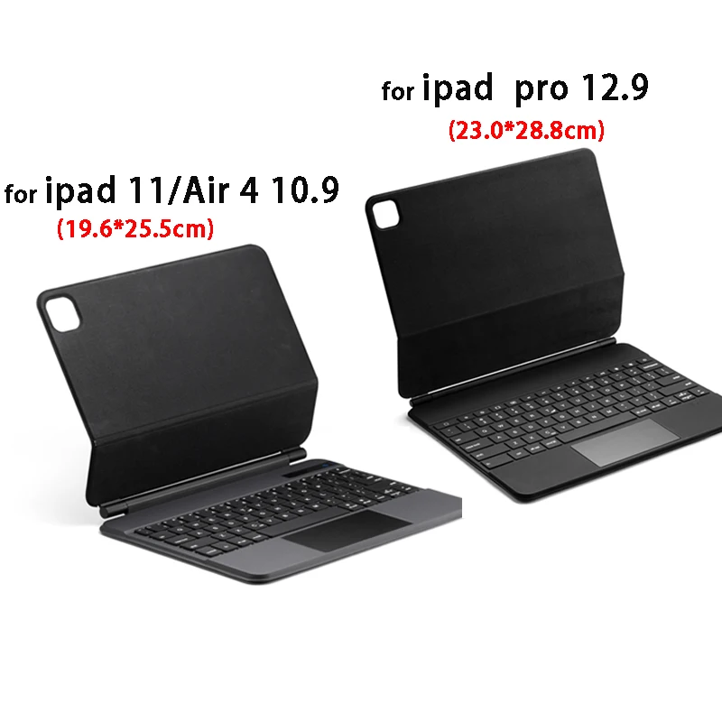 Imagem -06 - Capa Teclado Mágico para Ipad Pro Air Cover Coreano Russo Espanhol Árabe Francês Português 129 11 2023 2023 2023