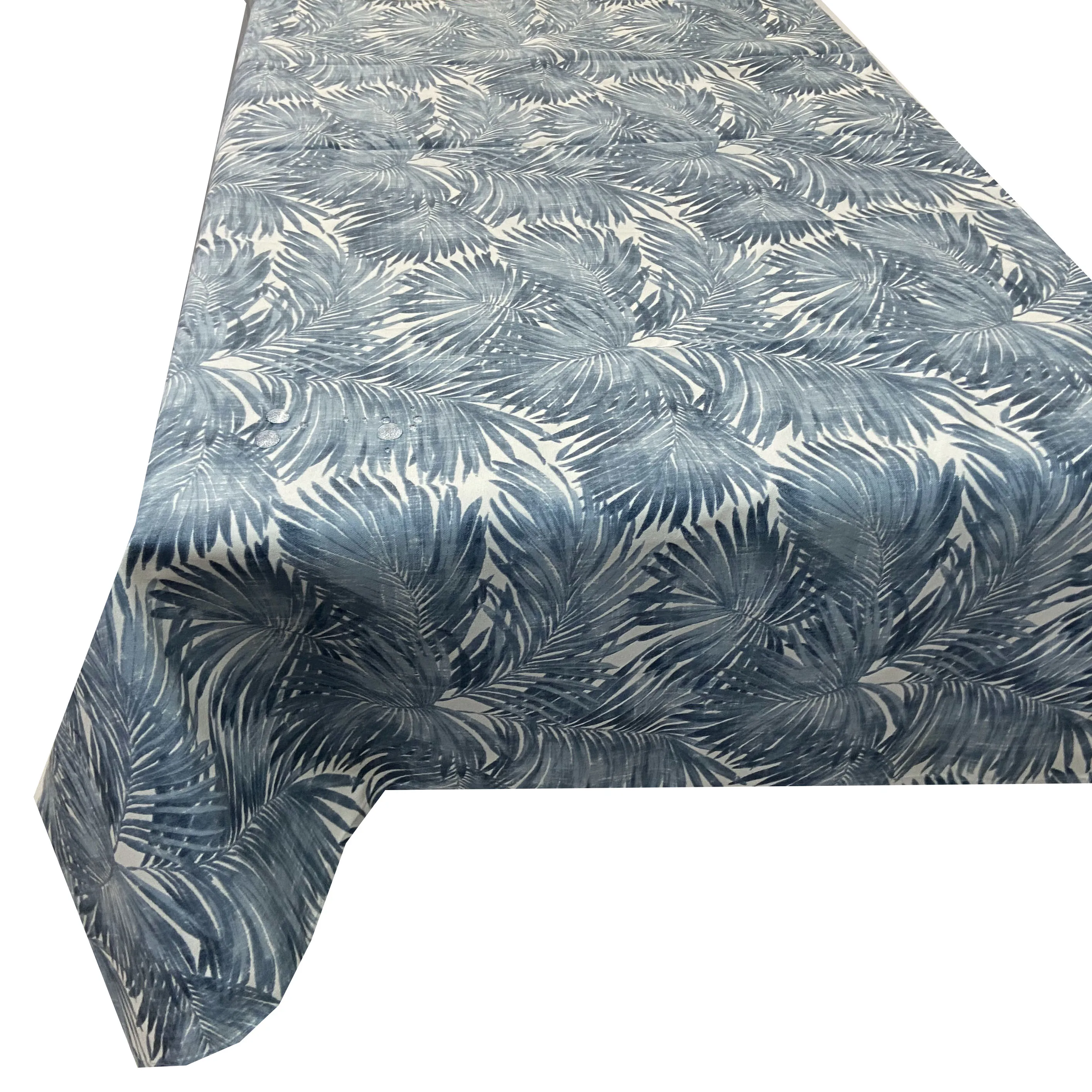 Blue Bamboo Leaf Pattern Table Cloth Square Rectangle Tablecloth Cover Waterproof Very Suitable For Restaurants Kitchens Party