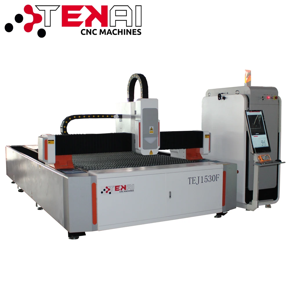 Tekai Brand TEJ1530F Cut Metal 2000w Raycus Laser Power Sheet Cutting Machine
