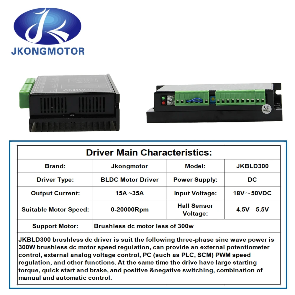 Motore Jkongmotor Nema23 BLDC 57 motore DC brushless con flangia rotonda o quadrata 57BLS02 36V 4000RPM 92W 3.6A con driver BLD120