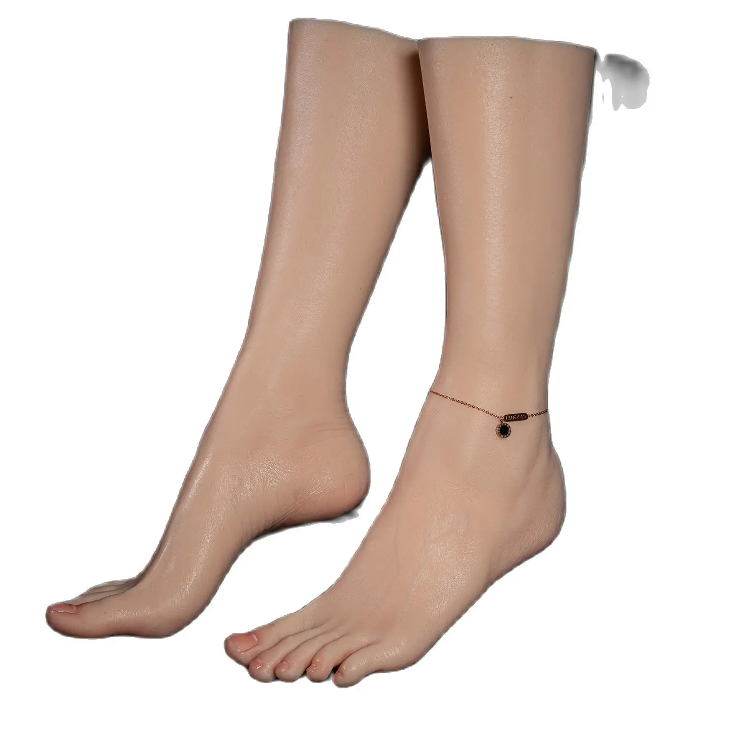 

Simulation Lifelike Female Foot Model Live Feet Inverted Leg Model for Shoe Sandal Display Shooting Props Sketch Fake Nail TGTA