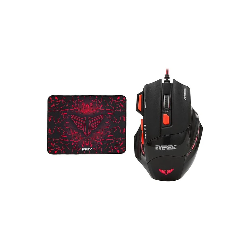 SGM-X7 Usb Black Wired Gaming Mouse and Pad 29237 Soft Touch Structure Aesthetic Design Ergonomic Use Free Shipping From Turkey