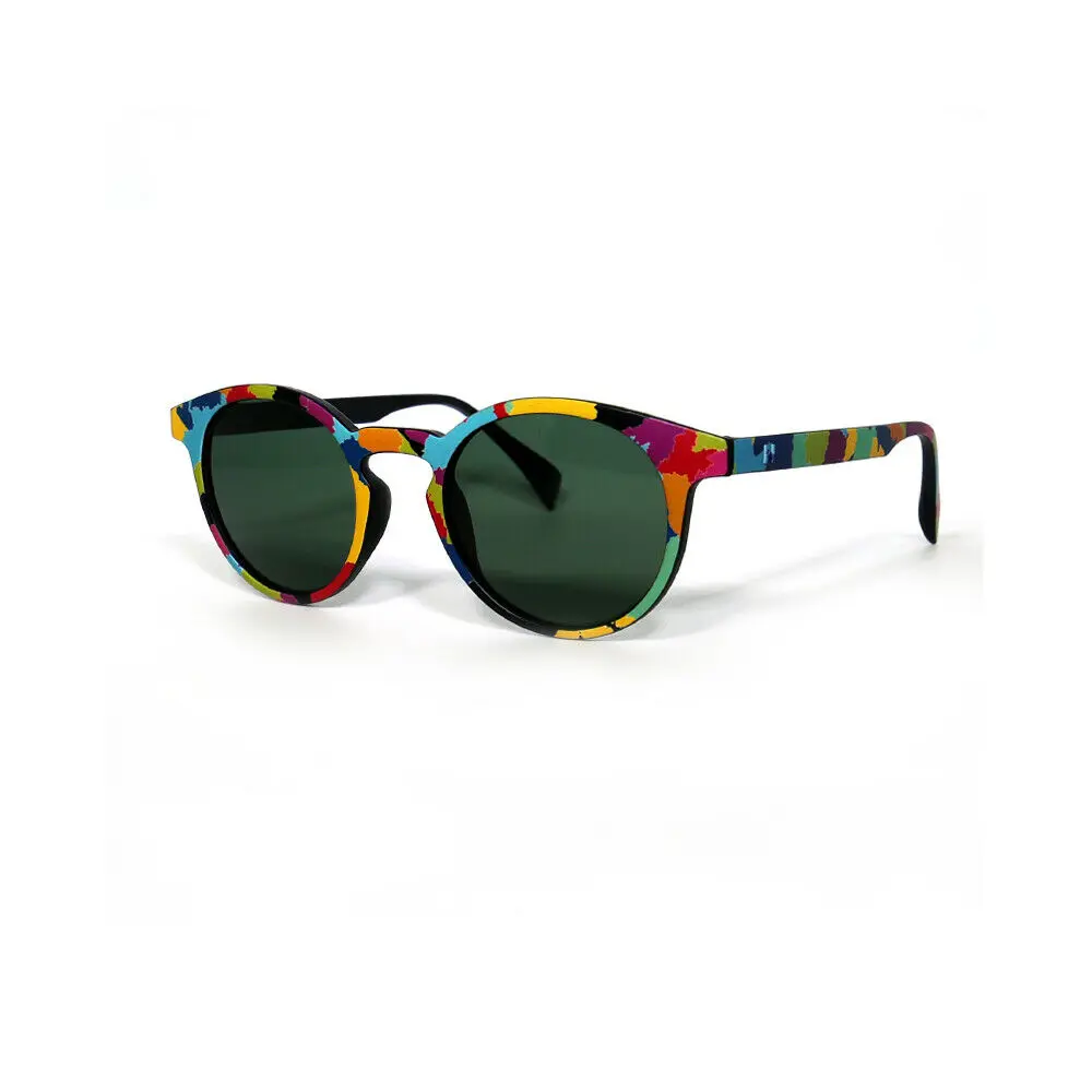 Womens Round Sunglasses for men Polarized Vintage 100% UV Protection Top Quality Lightweight Retro fashion sunglasses Black Grey