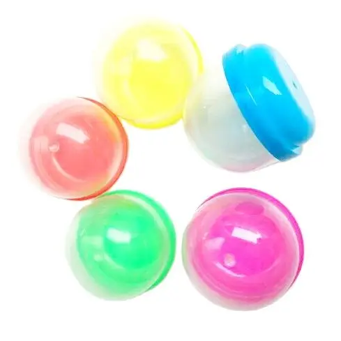 50 Pcs Vending Machine Capsules 2 Inch Frosty-Clear Acorn Empty Multi Colors Plastic for Toys  51 mm Prize Birthday Party Favor