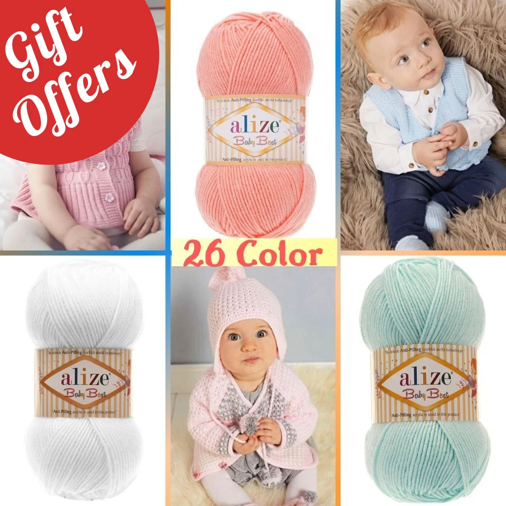 

Alize Baby Best Bamboo 5 Ball Hand Knitting Yarn, 100 grams 240 meters, Thread Anti-pilling Acrylic, Autumn / Winter Season, Crochet, Clothes, Cardigan, Blouse, Quality, Hobby, Knit, Packs, Palmie, Made In Turkey – DIY