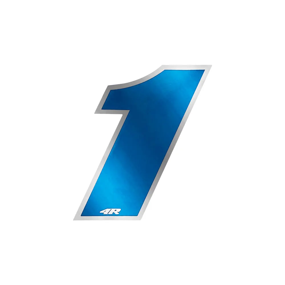 Numbers motorcycle Stickers Anodized Blue 2.7 x 3.7 cm