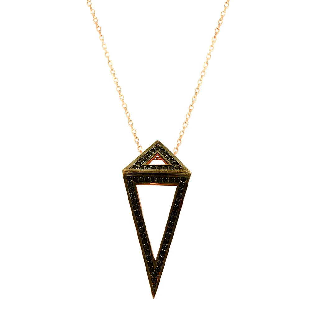 Pyramid Necklace 925 Sterling Silver All Seeing Eye Necklace Boho Multi-color Crystal Necklaces For Women Fashion Gold New