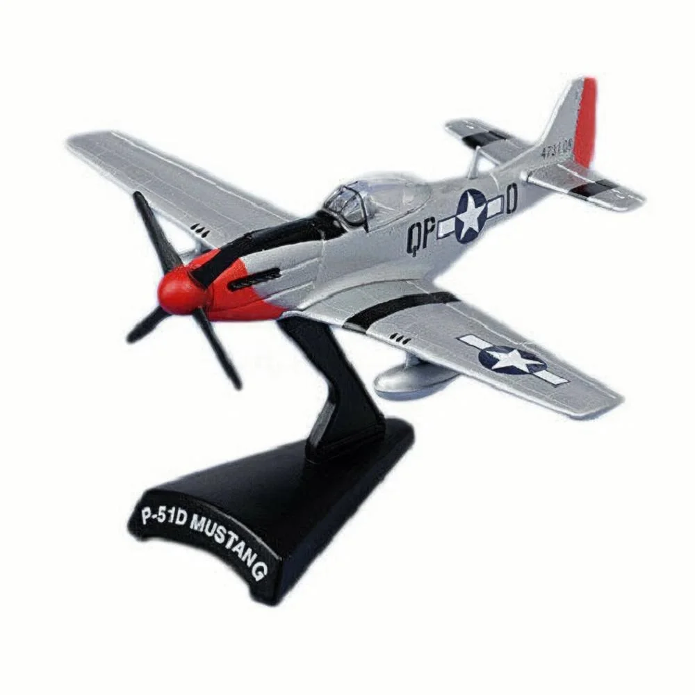 Del Prado, North American P-51D MUSTANG 1942 II World War, Scale 1:100, USAAF, Fighter fighter plane, Diecast miniature