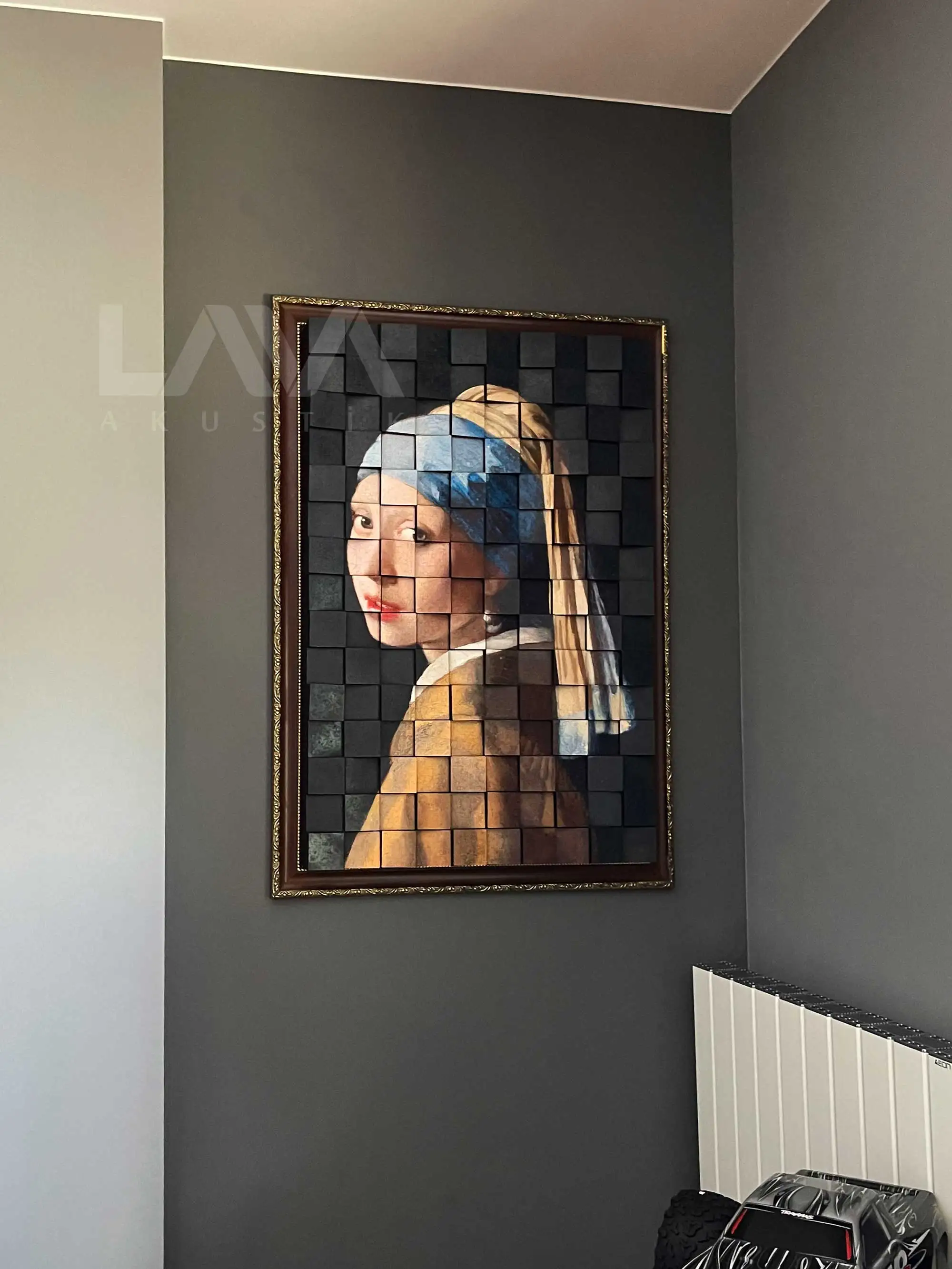 Diffuser Panel Akustik ''Piksel ''60X90Cm Busa Perangkap Kedap Suara Akustik Studio Musik dan HIFI Kayu