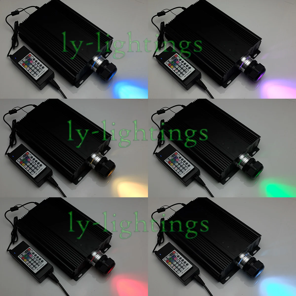 90W RGB LED Fiber Optic Light Source Remote + DMX512 Control Light Engine For Optical Fiber Decoration Shop Roof Illumination