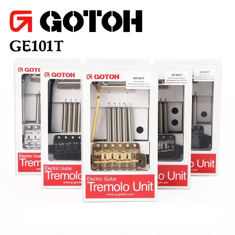 GOTOH GE101T Traditional 6-Point Tremolo Bridge with Stamped Steel Saddles