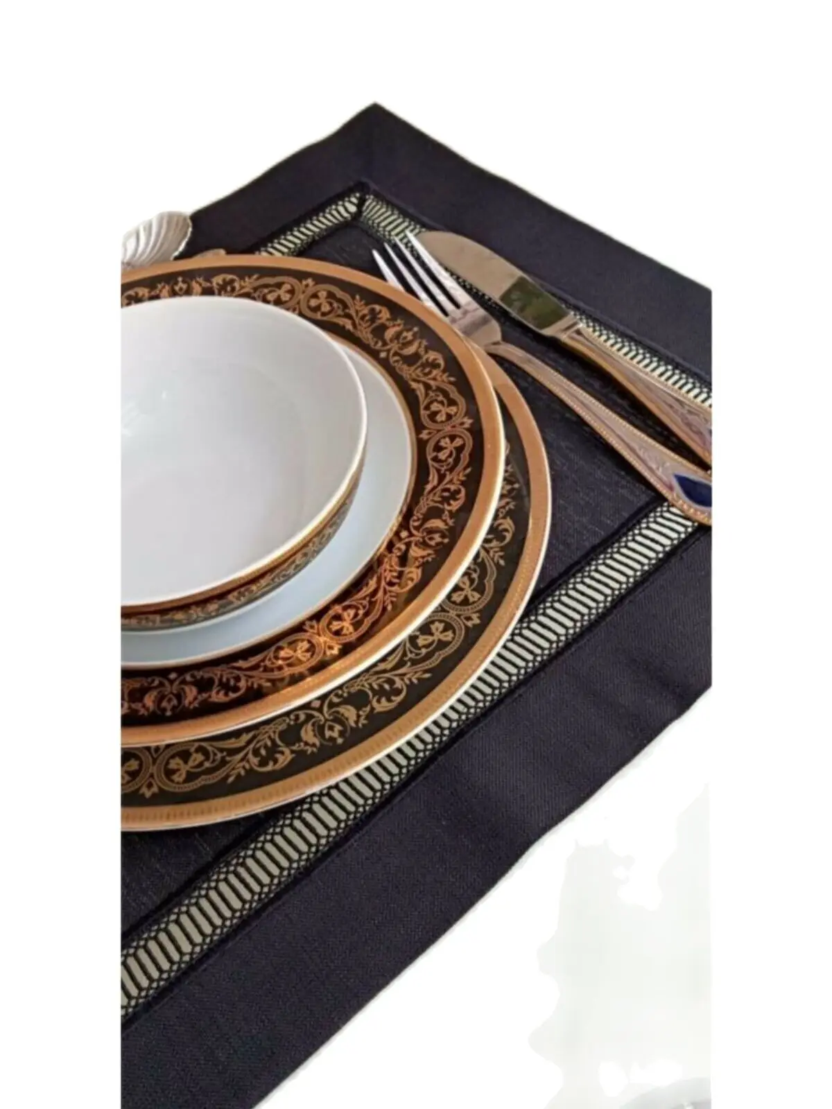 35*45 cm 2 Pcs Ramadan White Light Luxury Table Mat Home Kitchen Decoration Romantic Western Food Mat Heat Insulation Mat Hom