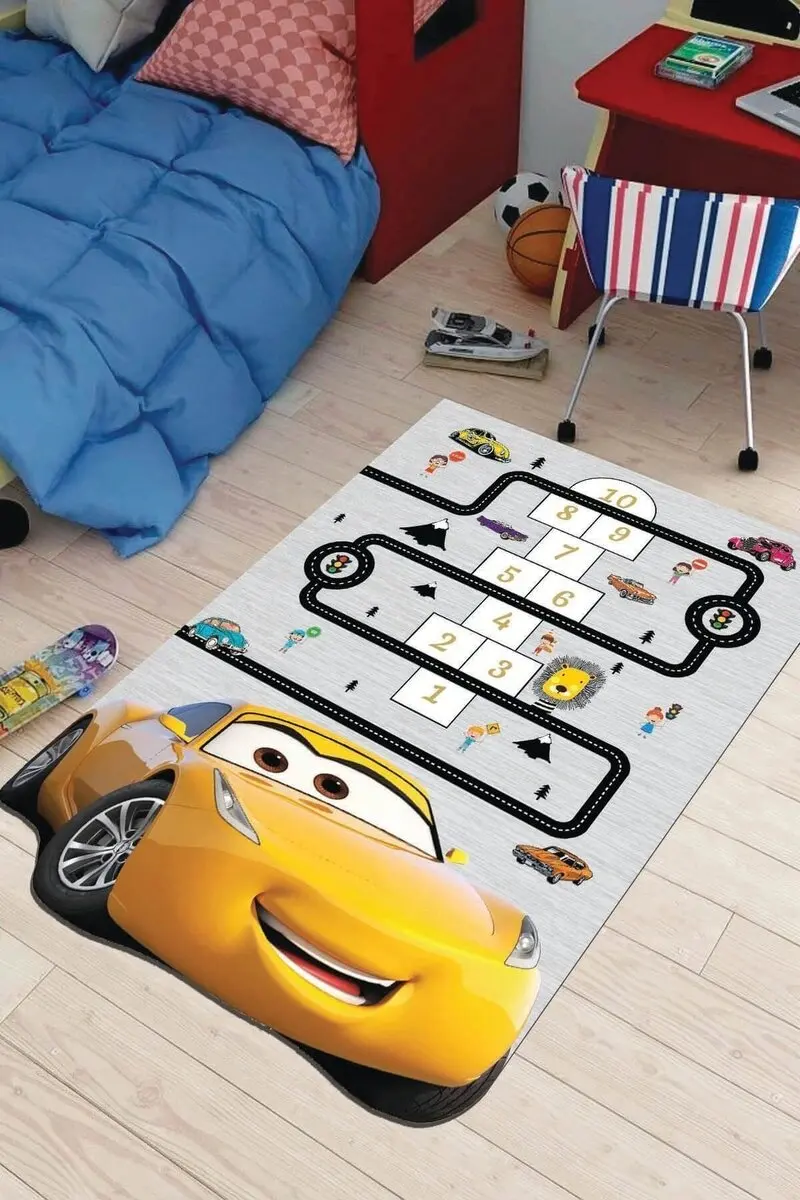 Fun Car and Hopscotch  Kid Room Game Carpet Rug Tateme Tatami  Mat Decoration Bedroom Decor  Quarto Kilim