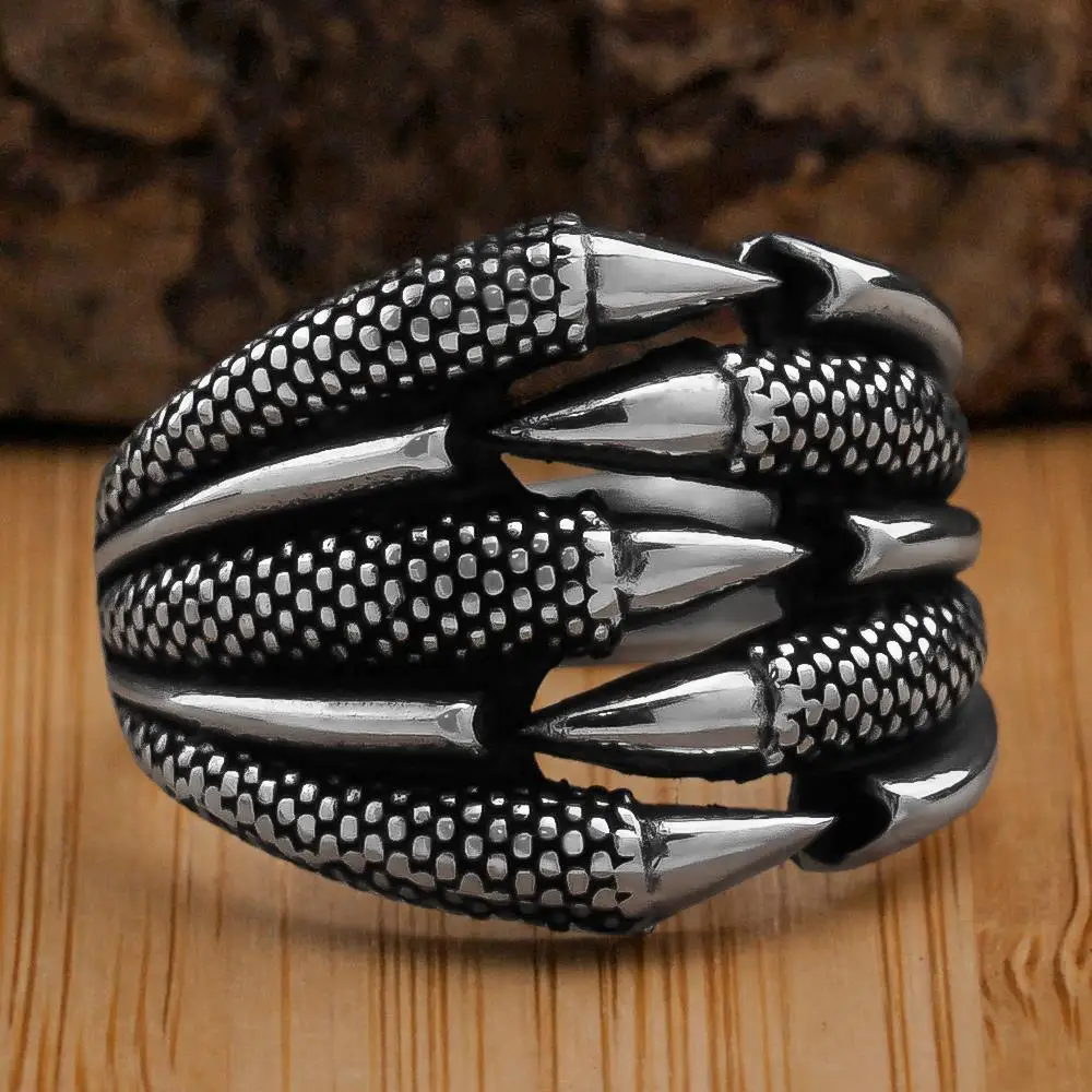 

Elegant Design 925 Sterling Silver Eagle Claw Men's Ring Business Jewelery Accessory Gift For Him