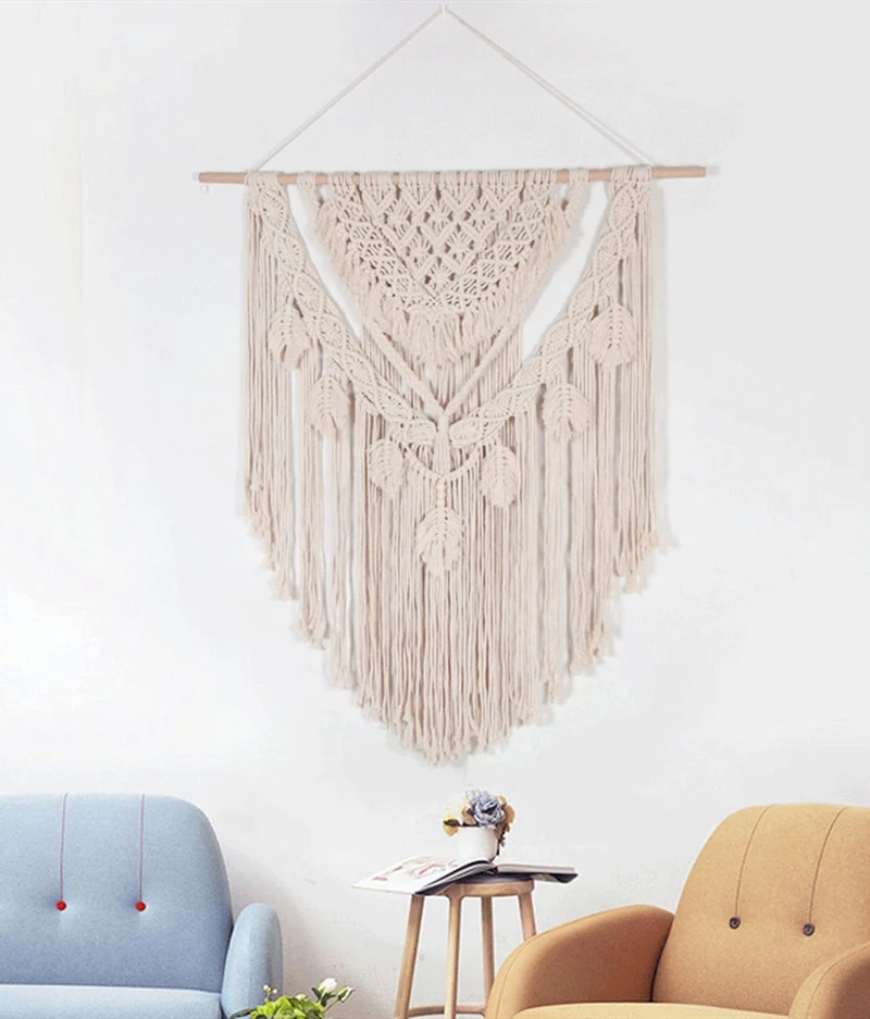 

Big Size Handmade Macrame Tapestry Wall Hanging Bohemian Chic Handicrafts Woven Modern Boho Living Room Bedroom Decoration