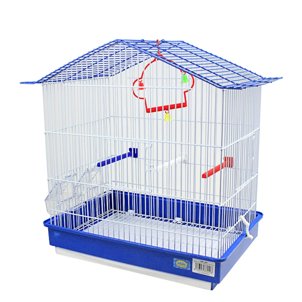 SMELL & SMILE Bird Cage Cage with Accessories, comederos, Swing, Standing Stick, 42.5x29.5x47.5cm Random Color