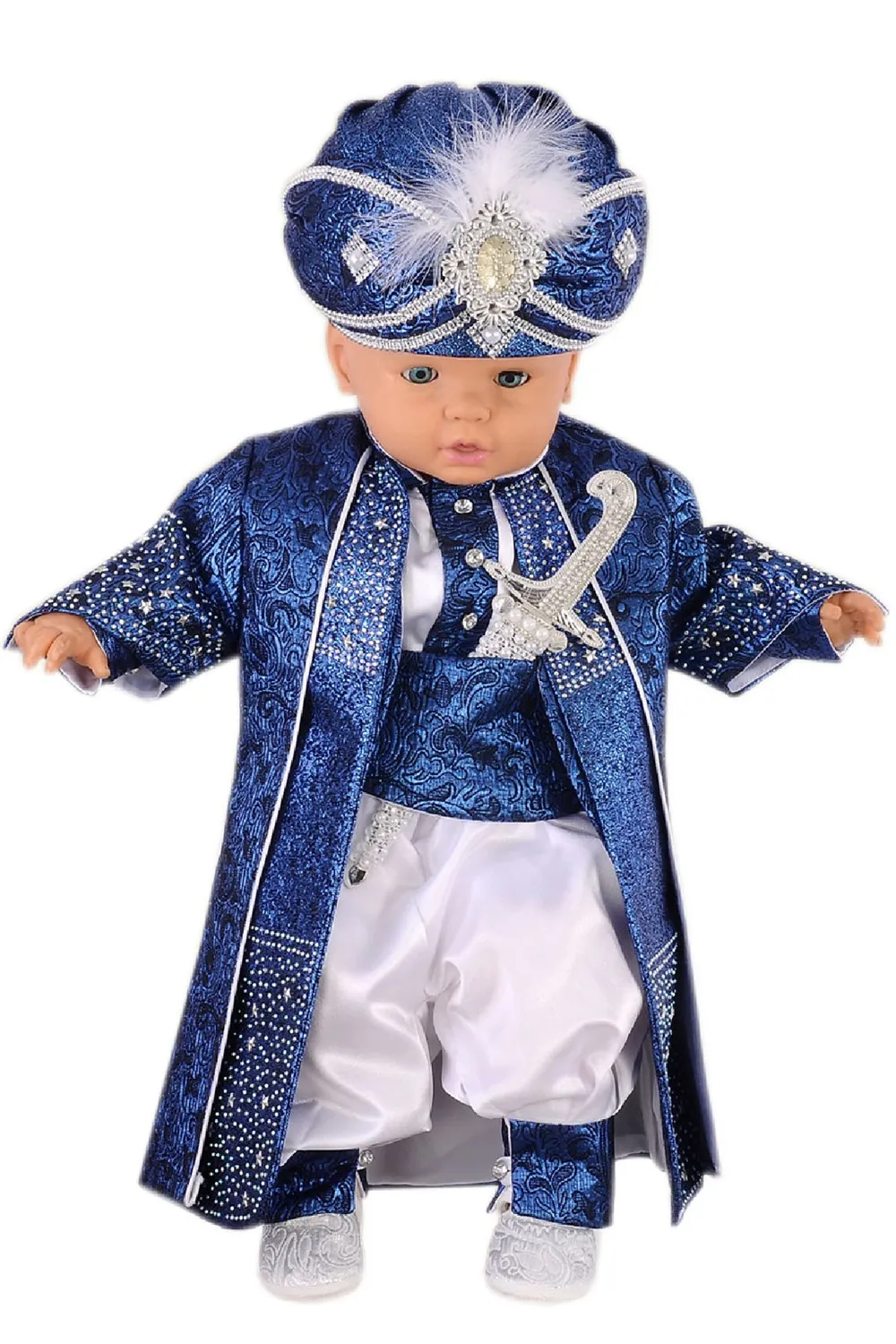 White Baby Prince Circumcision Gown