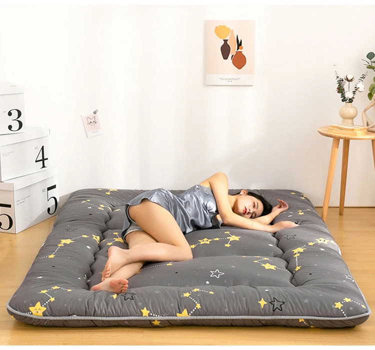 Foldable 7cm Tatami Floor Mat/Pad Soft Comfy Futon for Dorm/Home Nap Thicken Single Double For Sleeping Bed Mattress