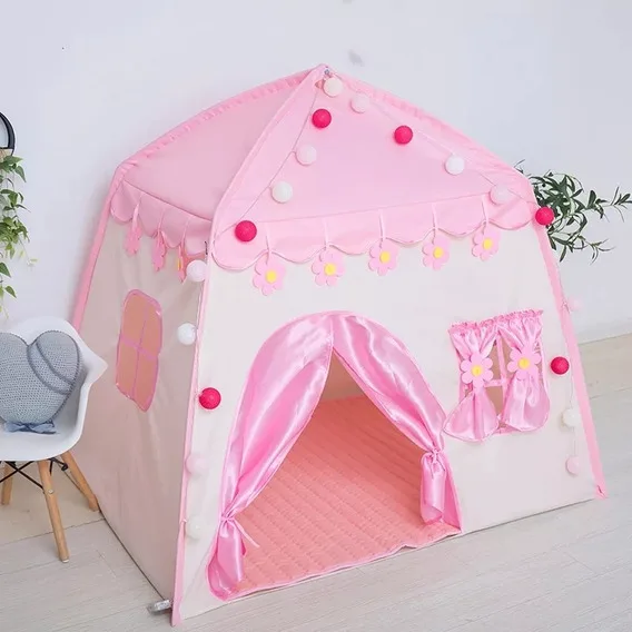 AZMS STORE-Tent/Children Portable 1.3M Foldable Tents for Children Baby Girls QUICK SHIPPING FOR ALL BRAZIL