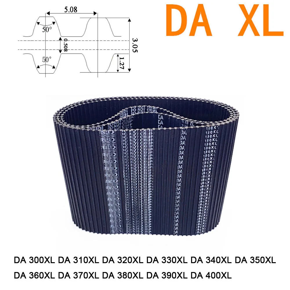 DA XL Rubber Timing Belt Width 10 12.7 15 20mm Double Side Tooth Synchronous Belt 300 310 320 330 340 350 360 370 380 390 400XL