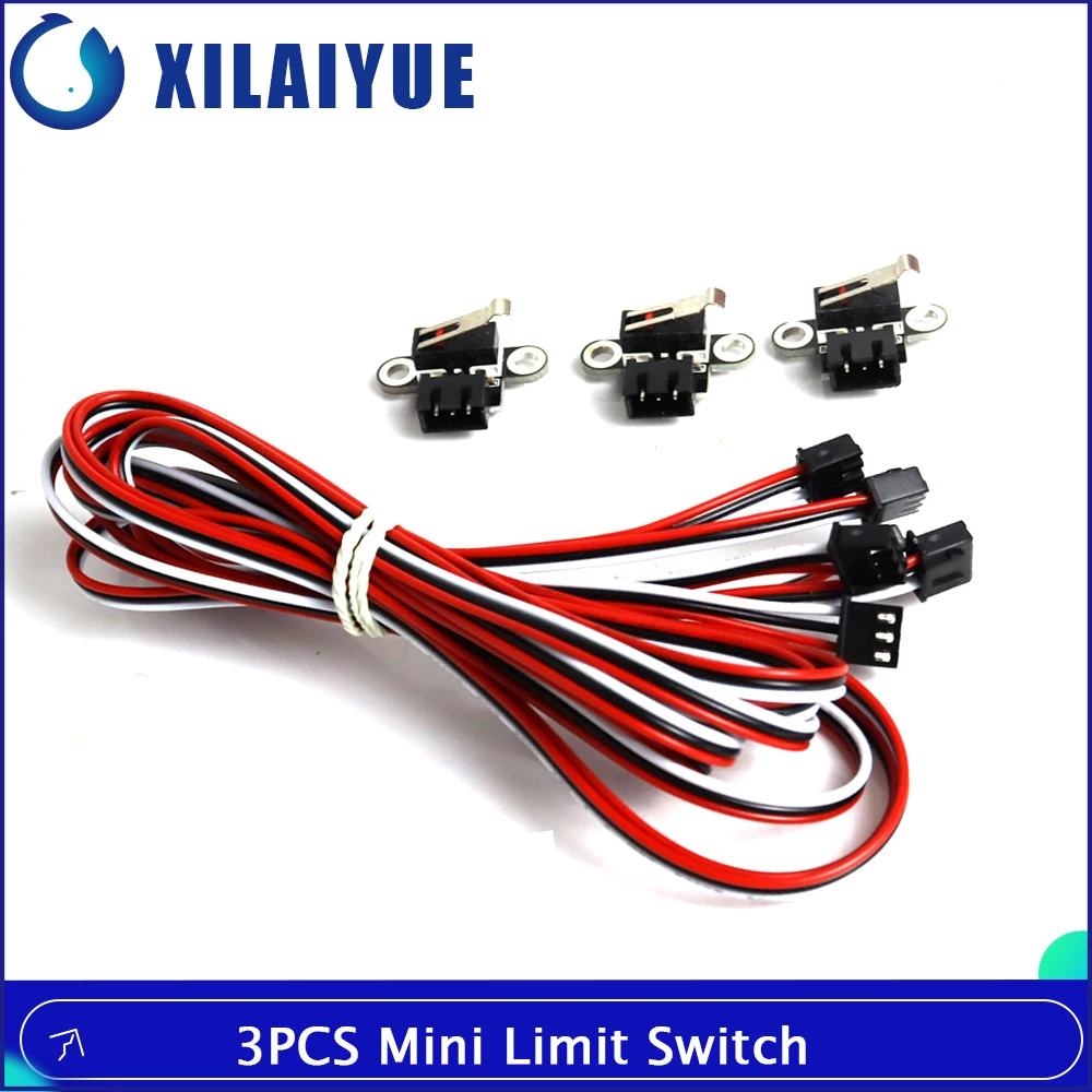 Mini interruptor de límite Vertical, 3 piezas, Cable de 3 pines, para CNC 3018