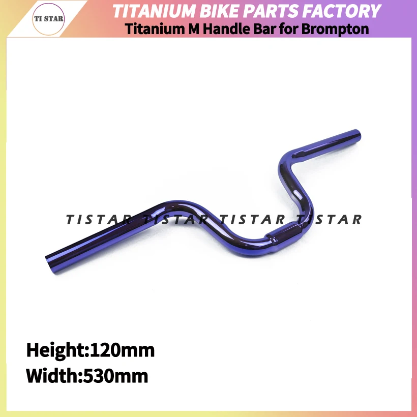 Folding Bike Handle Bar, M Type, Low, Mid, High, Riser Handlebars, Lightweight, 530mm Width, 25.4mm