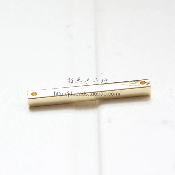 Solid Brass Square Bar - Link - Rectangle - TWO HOLES 30x3mm (3037C)