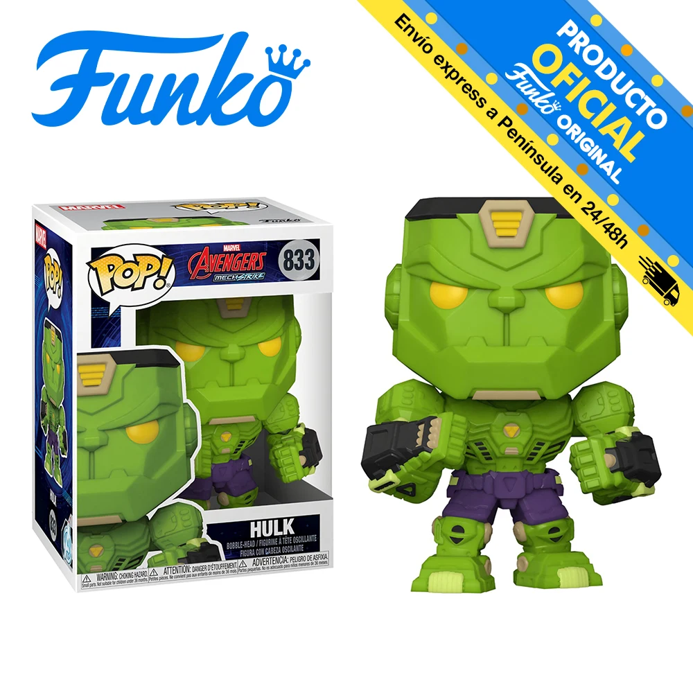 FUNKO POP! Marvel Mech Strike - Hulk, original, toys, boys, girls, gift, headrest, with box, official license