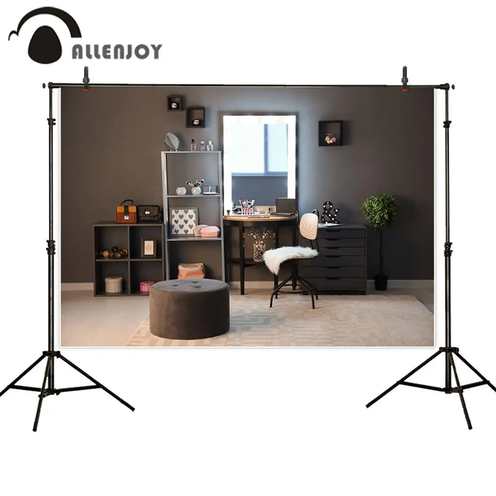 

Allenjoy dressing table with mirror and stool Backdrop Decor indoor wedding Backgrounds Photozone Photo Studio Photography props