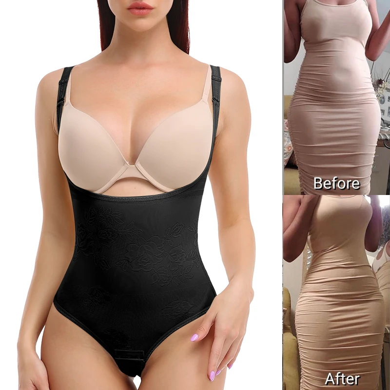 

Faja Shapewear Women Full Body Shaper Slimming Bodysuit Thong Corset Waist Trainer Shaping Underwear Postpartum Recovery Sheath