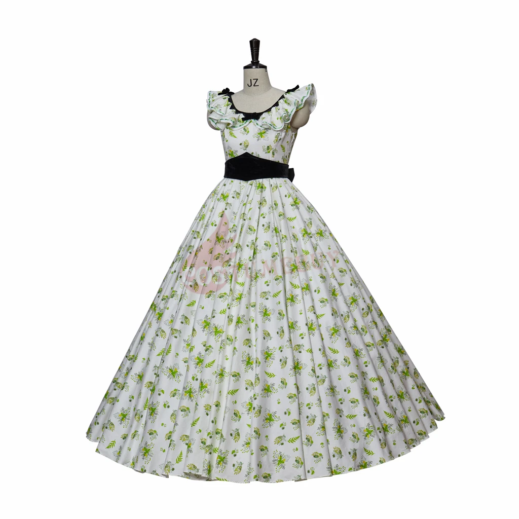 Costumebuy Gone With The Wind Scarlett Cosplay Vivien Leigh Movie Costume Floral Dress Ball Gown 19 Century Women Dresses