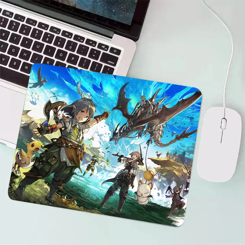 Final Fantasy XIV Online Small Gaming Mouse Pad PC Gamer Keyboard Mousepad Computer Mouse Mat Laptop Anime Mause pad Desk Mat