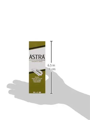 Astra Platinum Double Edge Safety Razor Blades ,100 Count (Pack of 1)