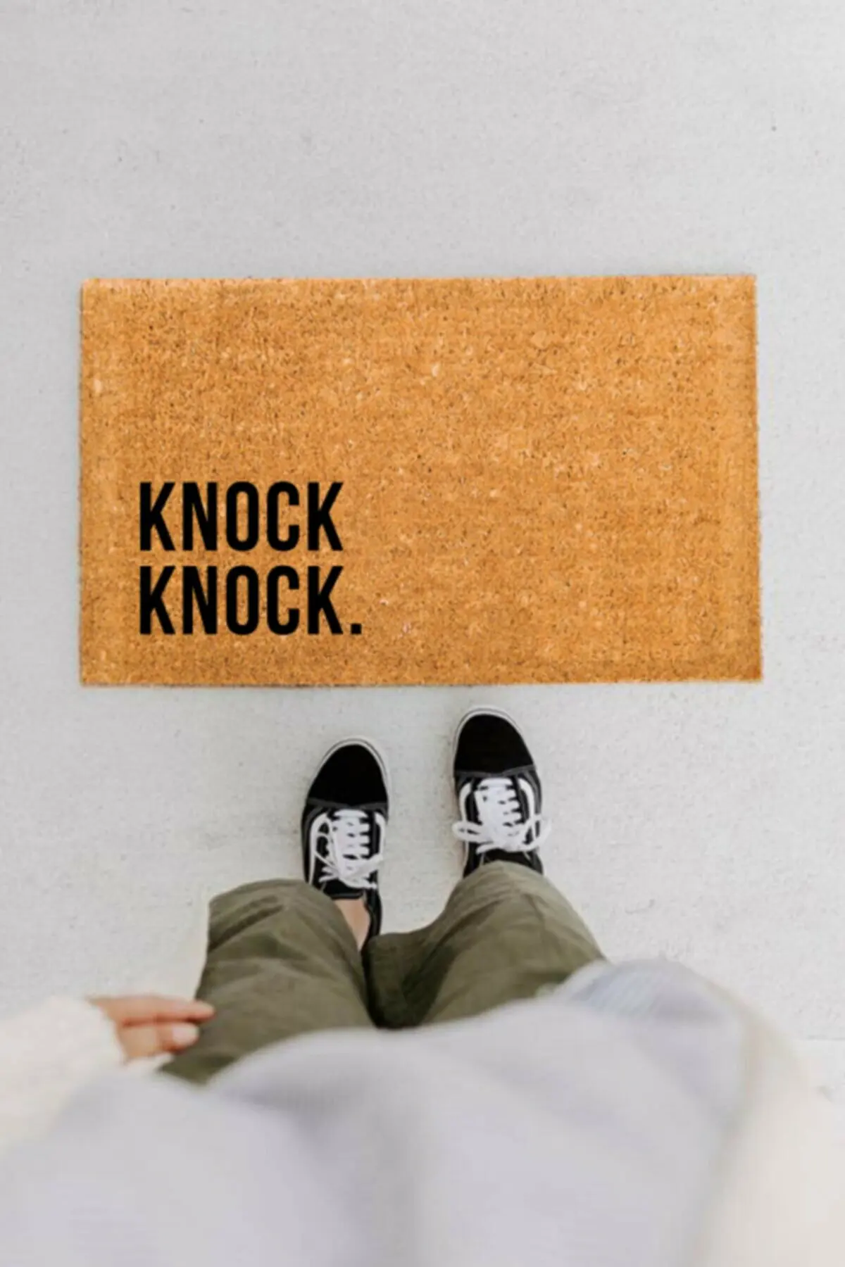 

Knock Knock Doormat Outdoor Dust Removal Wear-resistant Anti-skid Entrance Door Mat Scraping Mud and Sand Removing Foot Pad